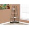 Monarch Specialties Bookshelf, Bookcase, Etagere, Corner, 4 Tier, 60"H, Office, Bedroom, Laminate, Brown, Contemporary I 2424 - alternate 4